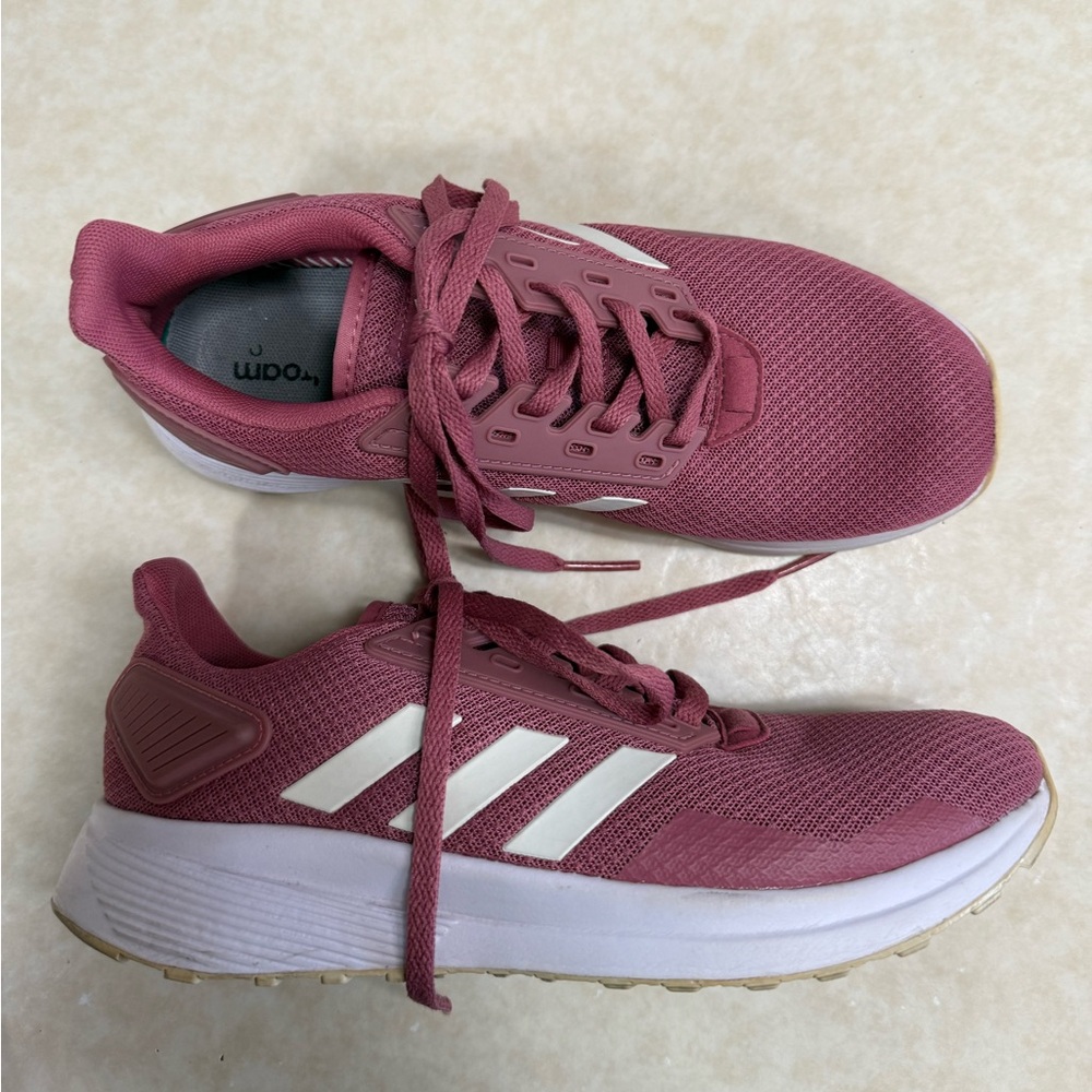 Adidas Cloudfoam Comfort Womens Running Athletic Shoes Dark Pink/Mauve Size 8